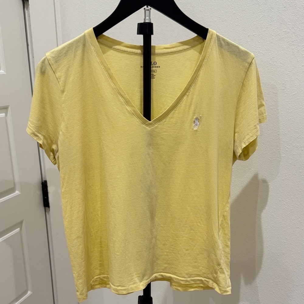 Polo Ralph Lauren Light Yellow V-Neck Tee